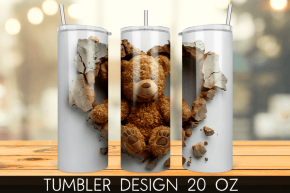 3D Bear Hole in a Wall Tumbler Wrap: A Guide to Creating Eye-Catching Custom Drinkware