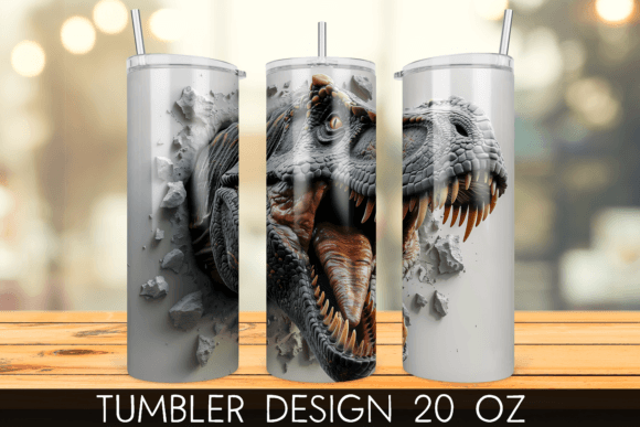 3D Dino Wall Tumbler Wrap