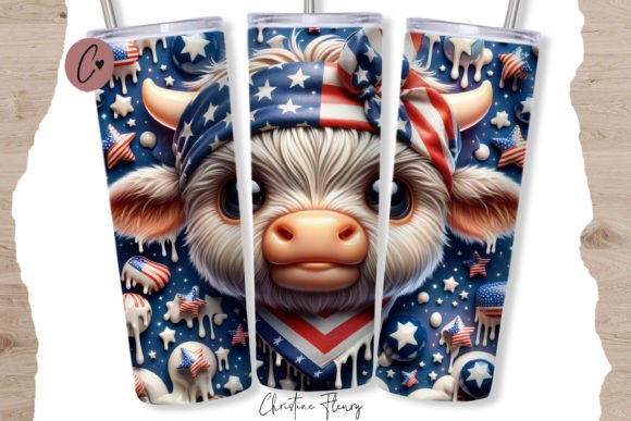 3D Highland Cow 4th of July Tumbler Wrap: A Practical Guide for Creators