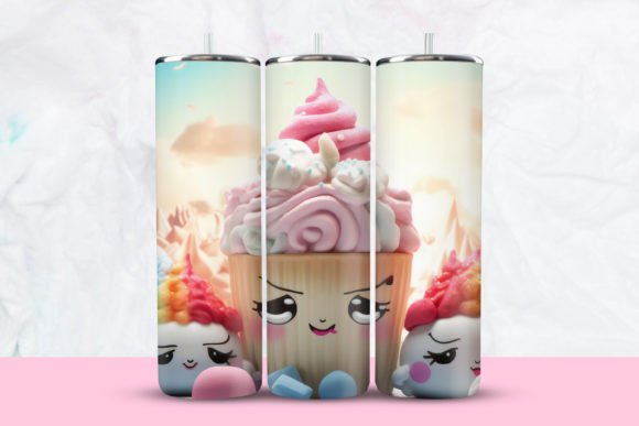3D Ice Cream Cone Tumbler Wrap: A Practical Asset for Custom Drinkware