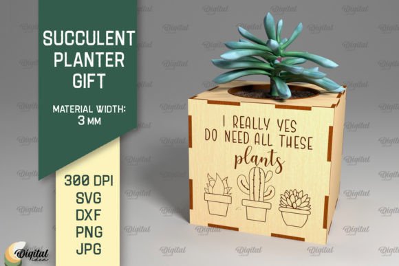 3D Plant Stand Laser Cut SVG Guide