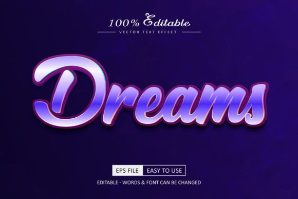 Dreams 3D Blue Text Effect Guide