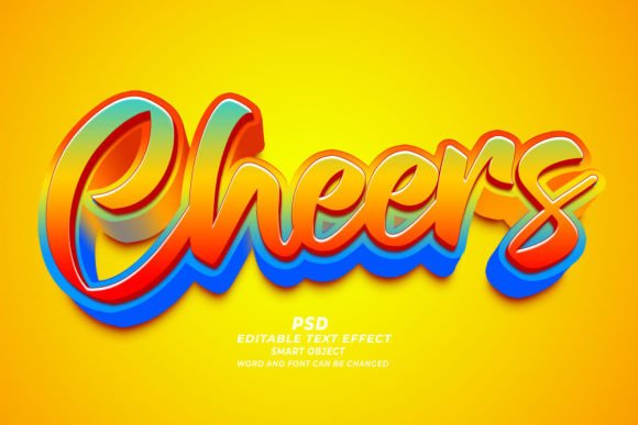 Elevate Your Visual Branding with the Cheers PSD 3D Editable Text Effect