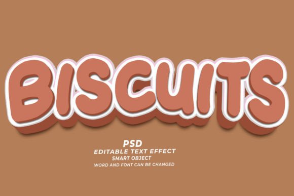 Elevating Brand Identity with the Biscuits PSD 3D Editable Text Effect