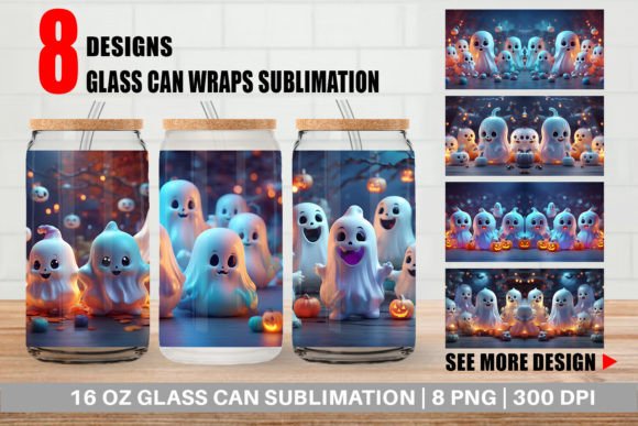 Evaluating the Glass Can 3D Cute Ghost Design for Custom Sublimation Projects