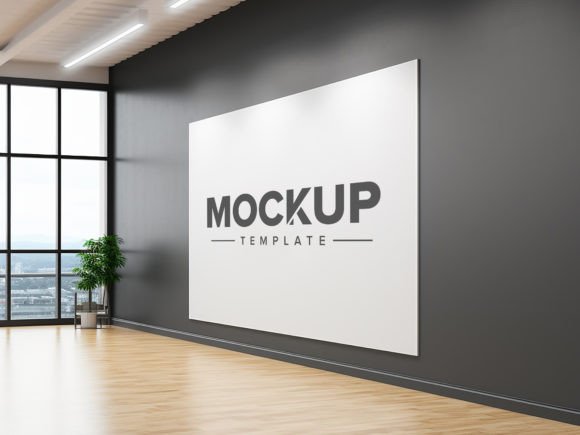 Mastering Brand Presence with High-Resolution Indoor Wall Logo Mockups