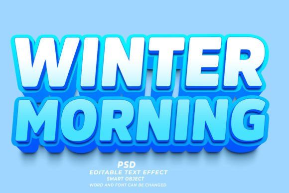 Strategic Visual Communication with Winter Morning PSD 3D Editable Text