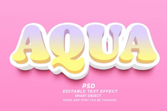 Transforming Designs with Aqua PSD 3D Editable Text Effect