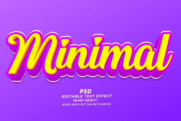 Understanding Minimal PSD 3D Editable Text Effects