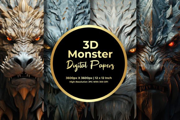 Unlock Creativity With 3D Monster Digital Paper